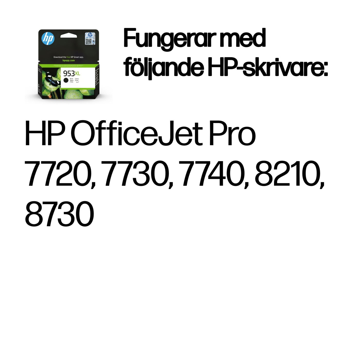 HP 953XL svart original bläckpatron med hög kapacitet