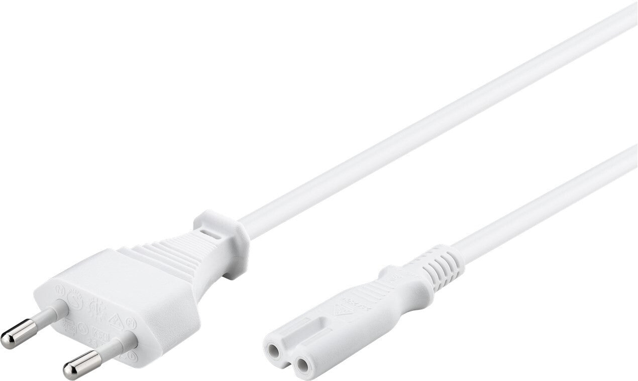 Goobay 51326 strömkablar Vit 1,5 m Strömkontakt typ C C7 coupler