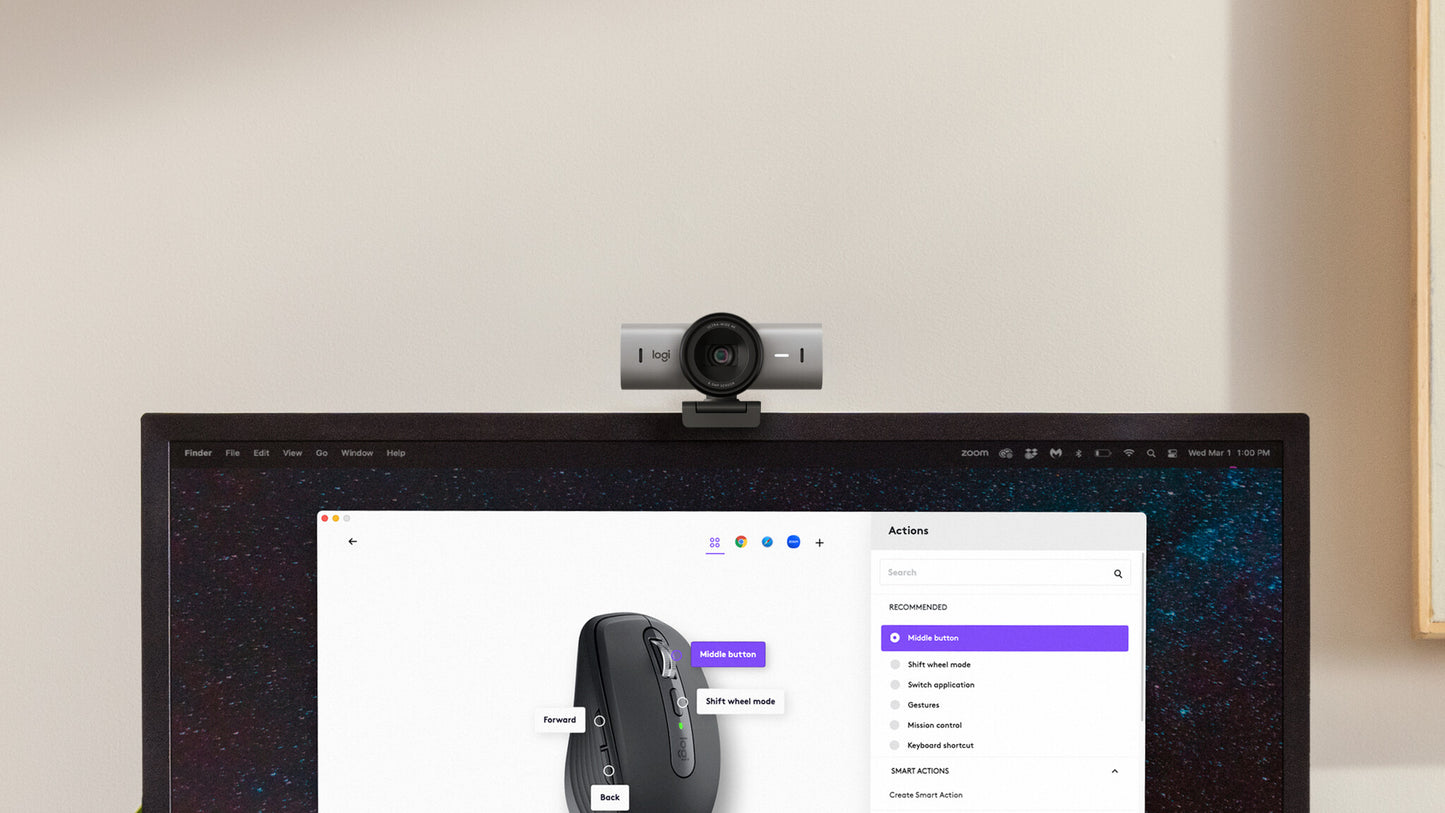 Logitech 960-001559 webbkameror 3840 x 2160 pixlar USB 3.2 Gen 1 (3.1 Gen 1) grafit