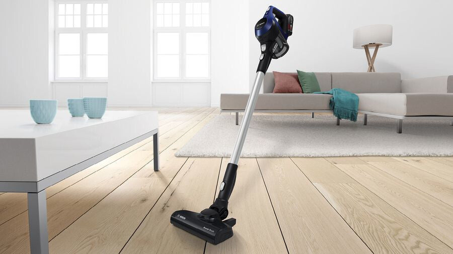 Bosch Serie 6 BBS611MAT upprättstående dammsugare och elektrisk sopborste 2-in-1 stick vacuum Batteri Torr Utan påse 0,3 l Blå 2,5 Ah