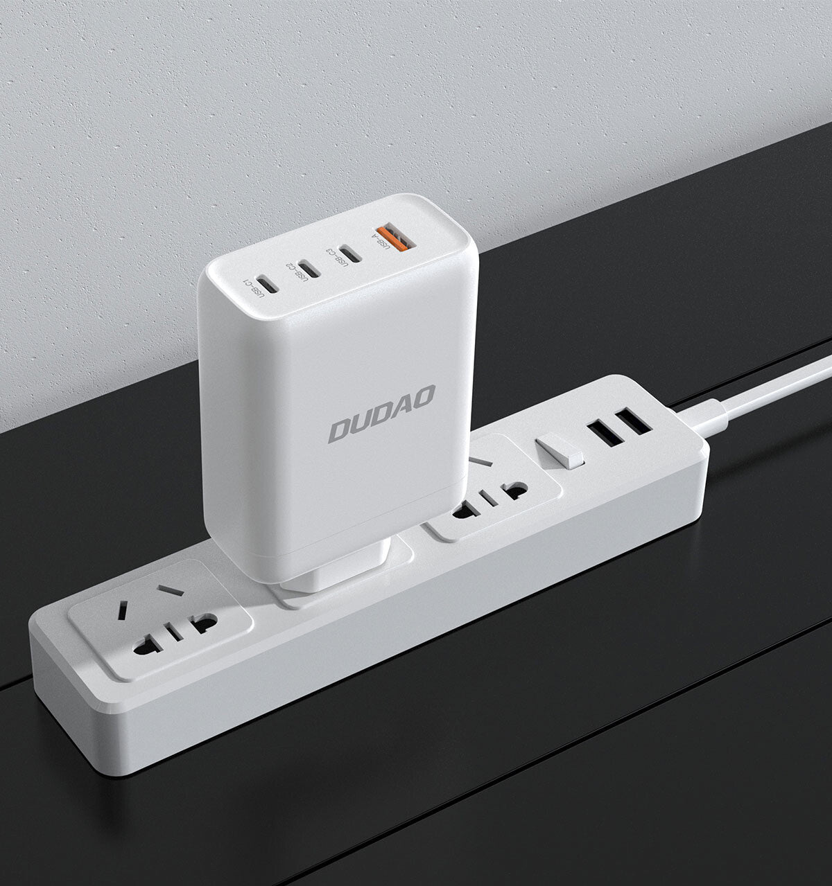DUDAO A140 140W GaN Adapter Universal Vit AC Snabb laddning inomhus