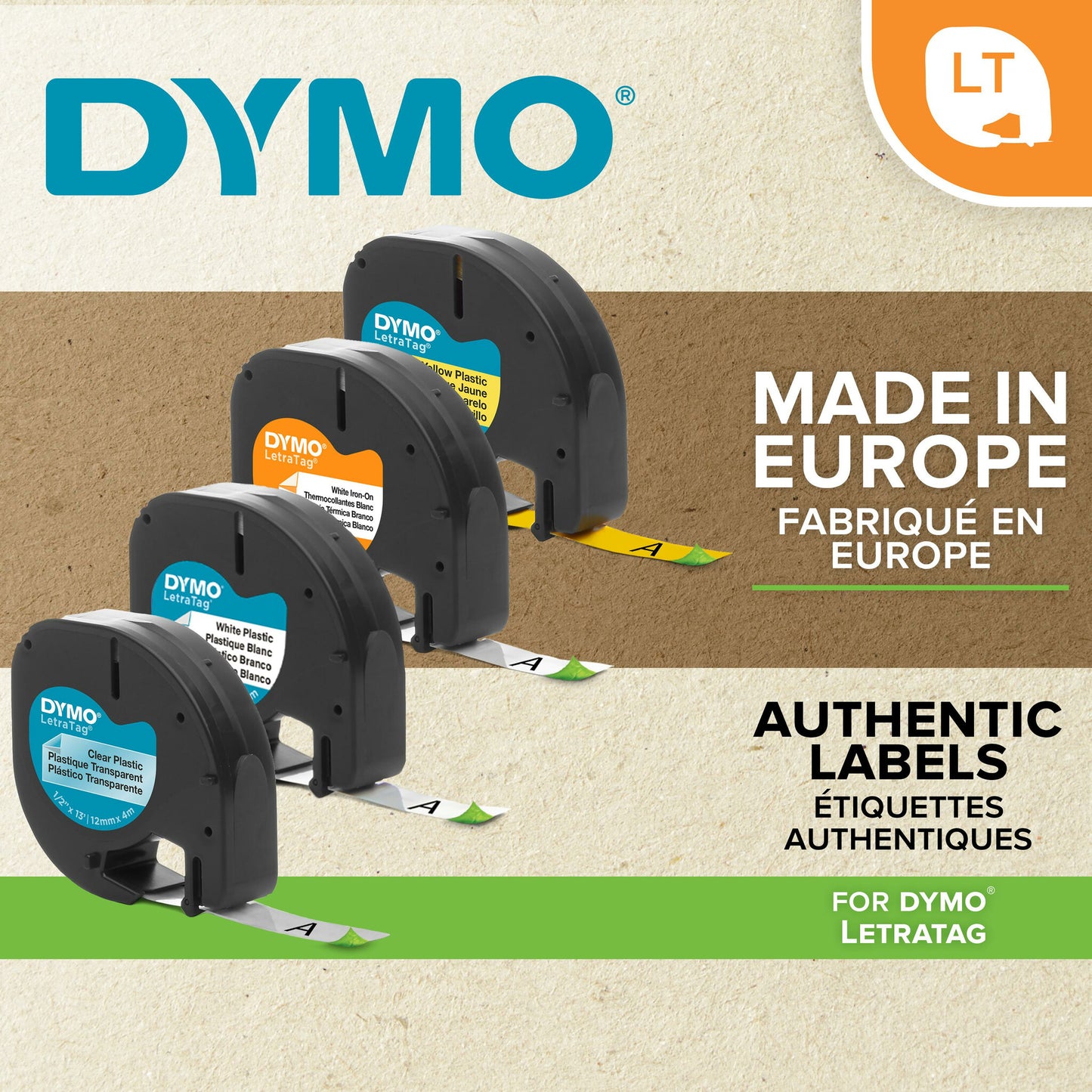 DYMO LT Påstrykbara på tyg