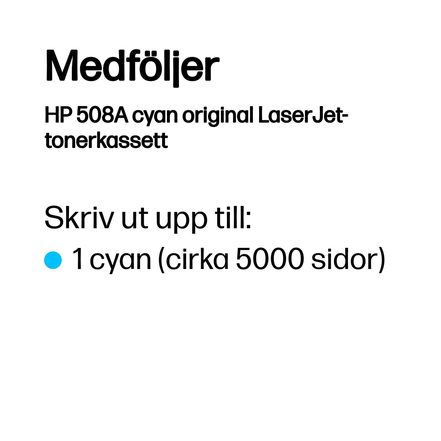 HP 508A cyan original LaserJet-tonerkassett