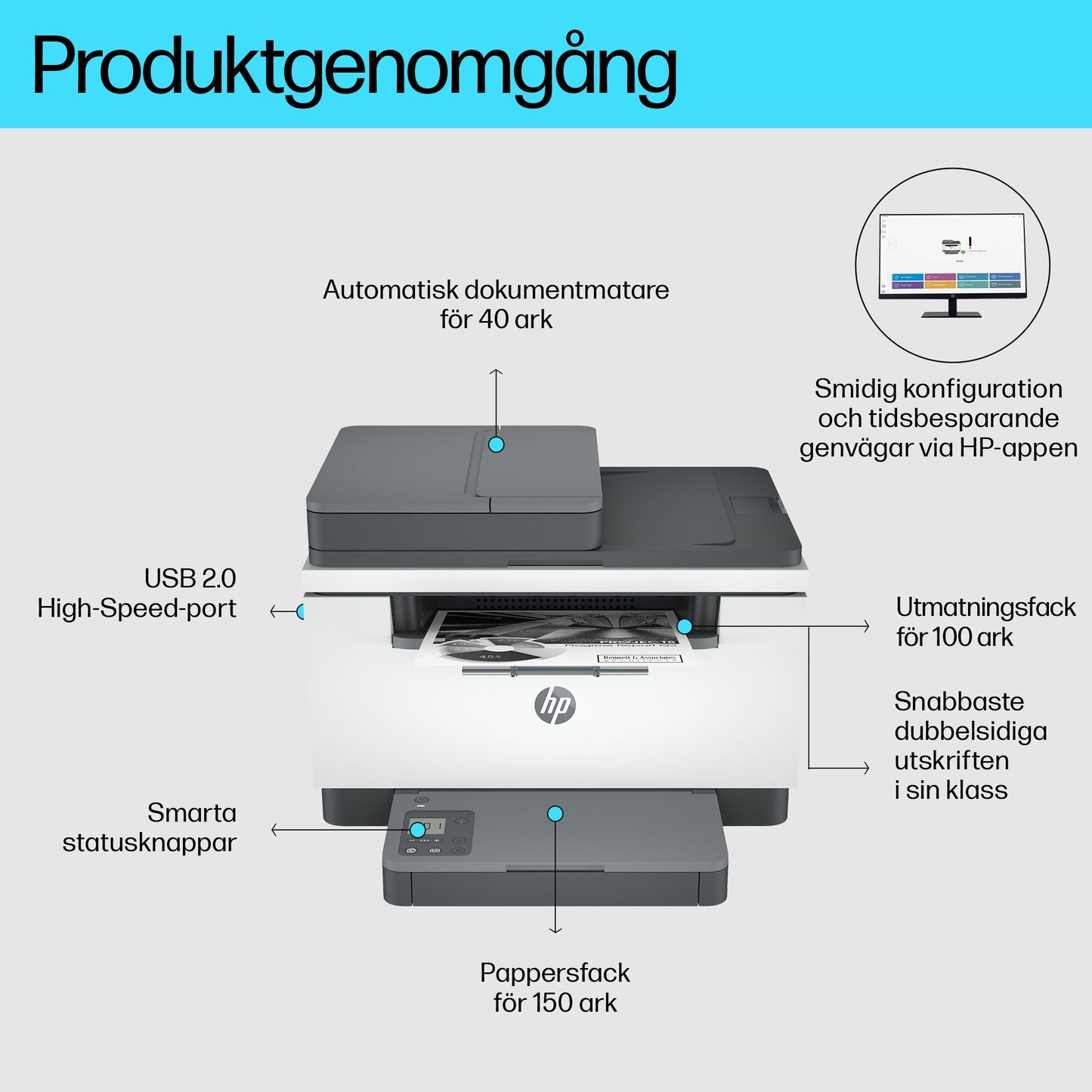 HP LaserJet MFP M234sdn skrivare
