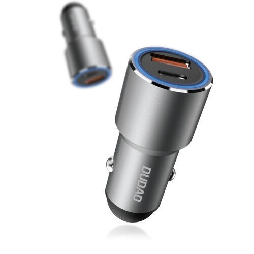 DUDAO R4PQ Car Charger 22.5W Universal Grå Cigarr tändare Snabb laddning Automatisk