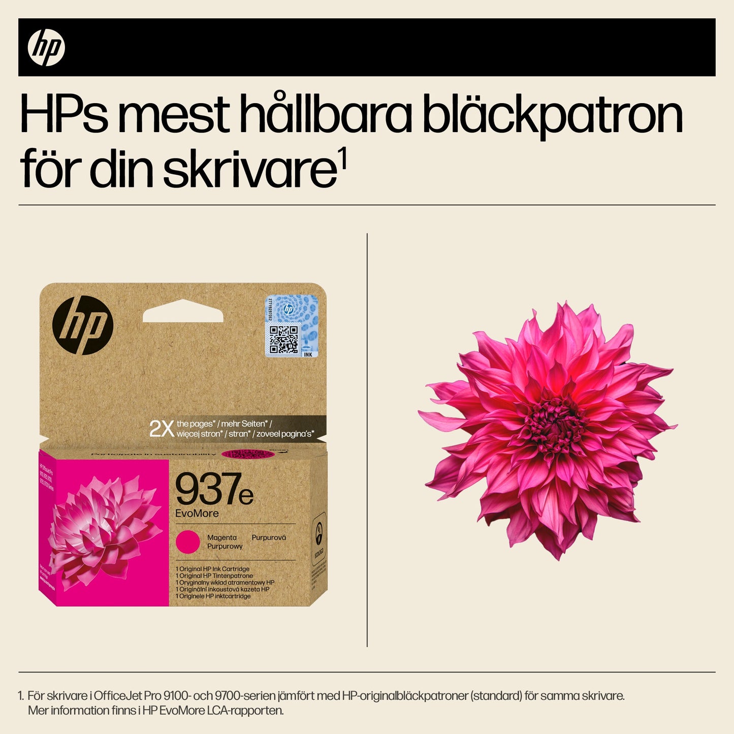 HP 937e EvoMore magenta originalbläckpatron
