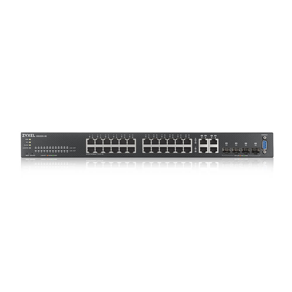 Zyxel GS2220-28-EU0101F nätverksswitchar hanterad L2 Gigabit Ethernet (10/100/1000) Svart