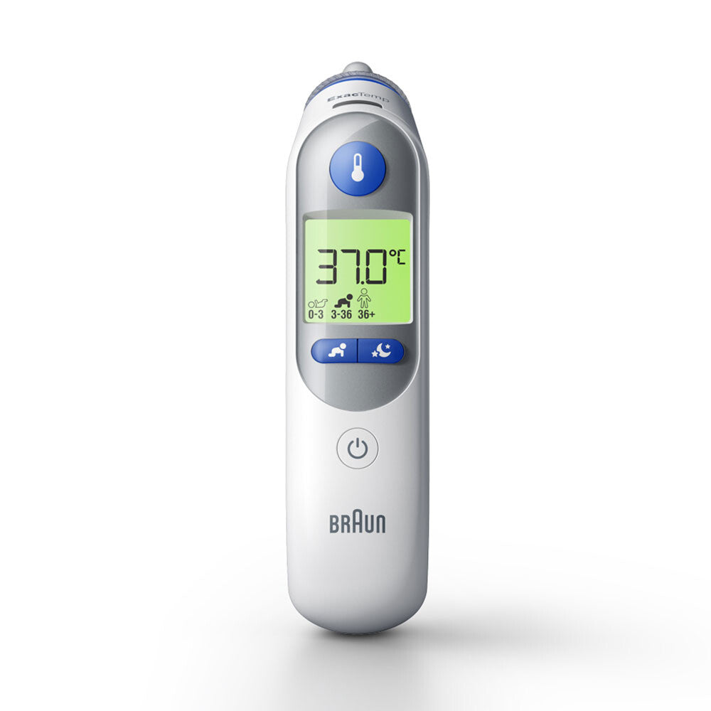 Braun IRT6525 digitala febertermometrar Kontakttermometer Vit Öra Knappar