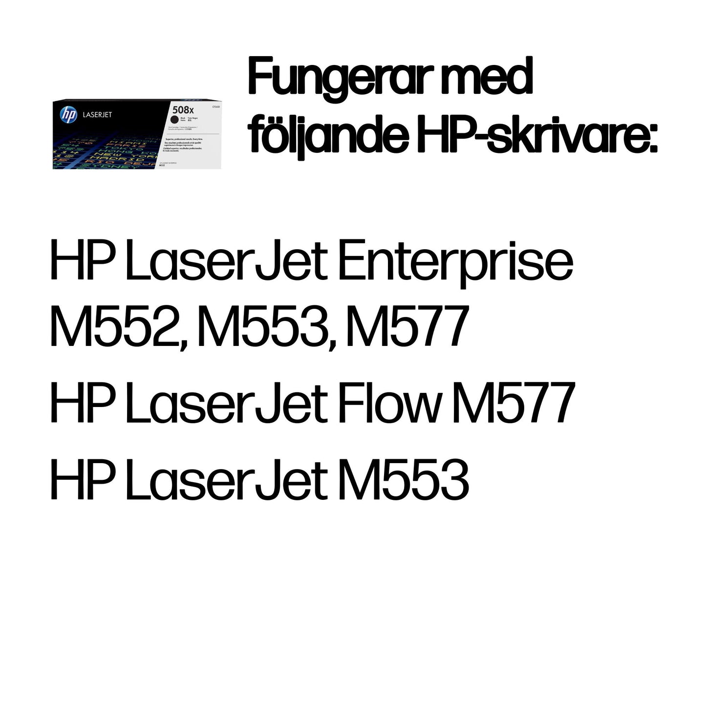HP 508X svart original LaserJet tonerkassett med hög kapacitet