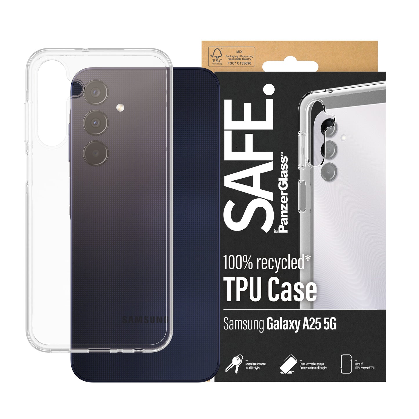 PanzerGlass SAFE95683 mobiltelefonfodral Omslag Transparent