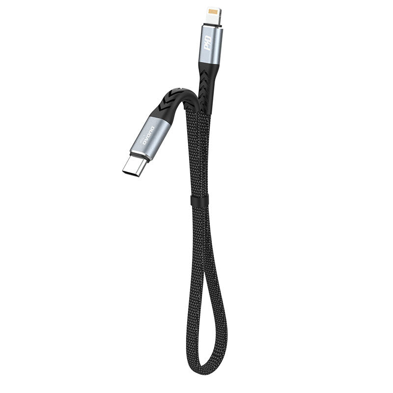 DUDAO USB-C to Lightning 20W PD 0.23m Cable Black - Kabel - Digital/Daten 0,23 m Svart