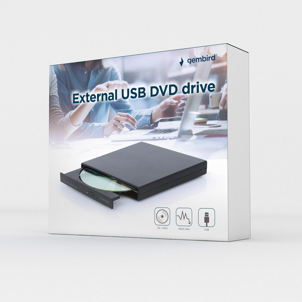 Gembird DVD-USB-04 optiska enheter DVD±RW Svart