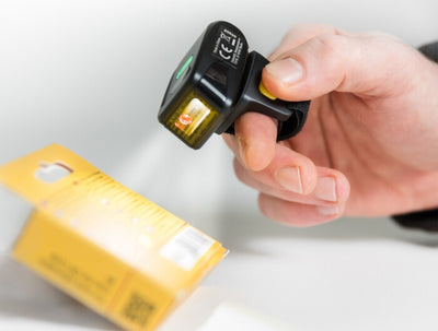 DeLOCK Ring Barcode Scanner 1D and 2D with 2.4 GHz or Bluetooth Bärbar steckkodsläsare 1D/2D CMOS Svart