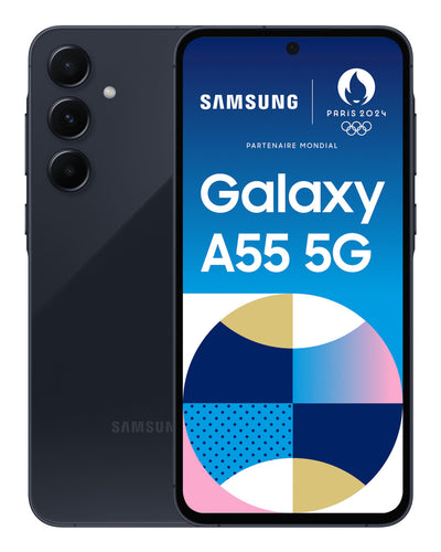 Samsung Galaxy A55 5G 16,8 cm (6.6") Hybrid Dual SIM Android 14 USB Type-C 8 GB 256 GB 5000 mAh Marinblå