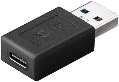 Goobay 45400 kabelomvandlare (hane/hona) USB C USB A Svart