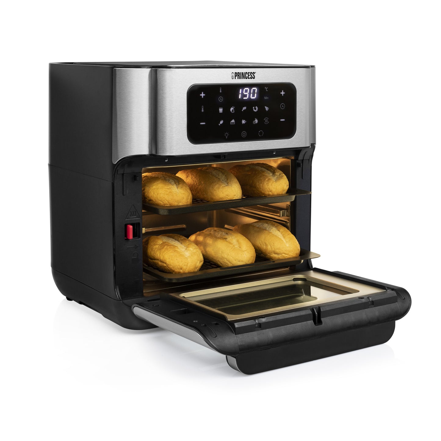 Princess 182065 Single 10 l Fristående 1500 W Varmluftsfritös Silver