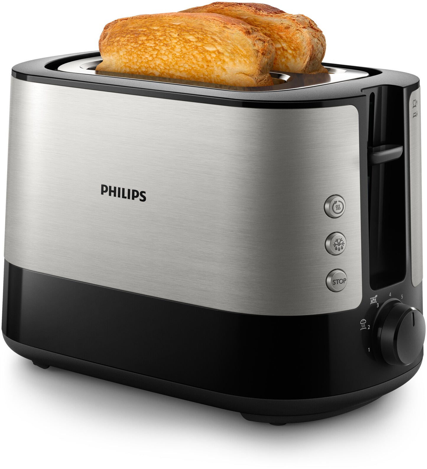 Philips Viva Collection HD2635/90 brödrostar 7 2 skivor Svart, Titan