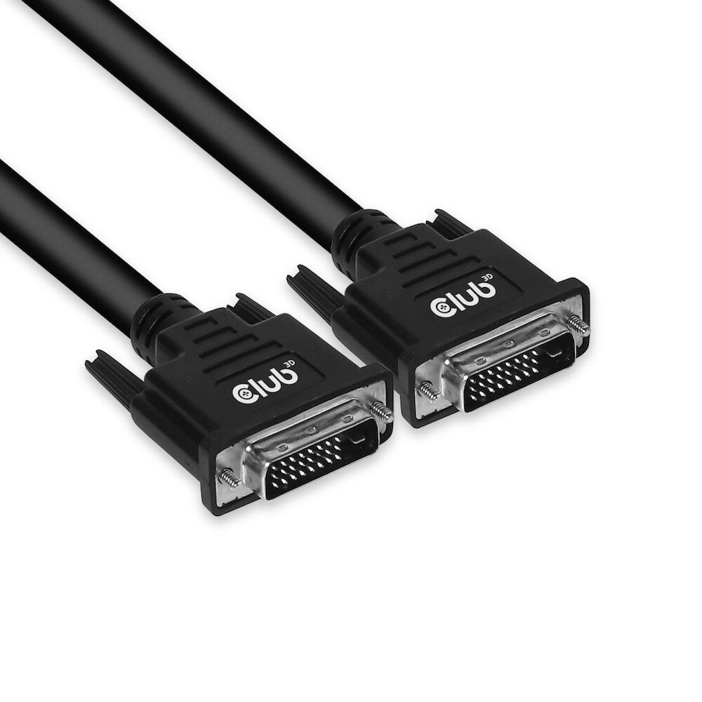 CLUB3D DVI-D DUAL LINK (24+1) CABLE BI DIRECTIONAL M/M 10m 32.8 ft 28AWG Svart
