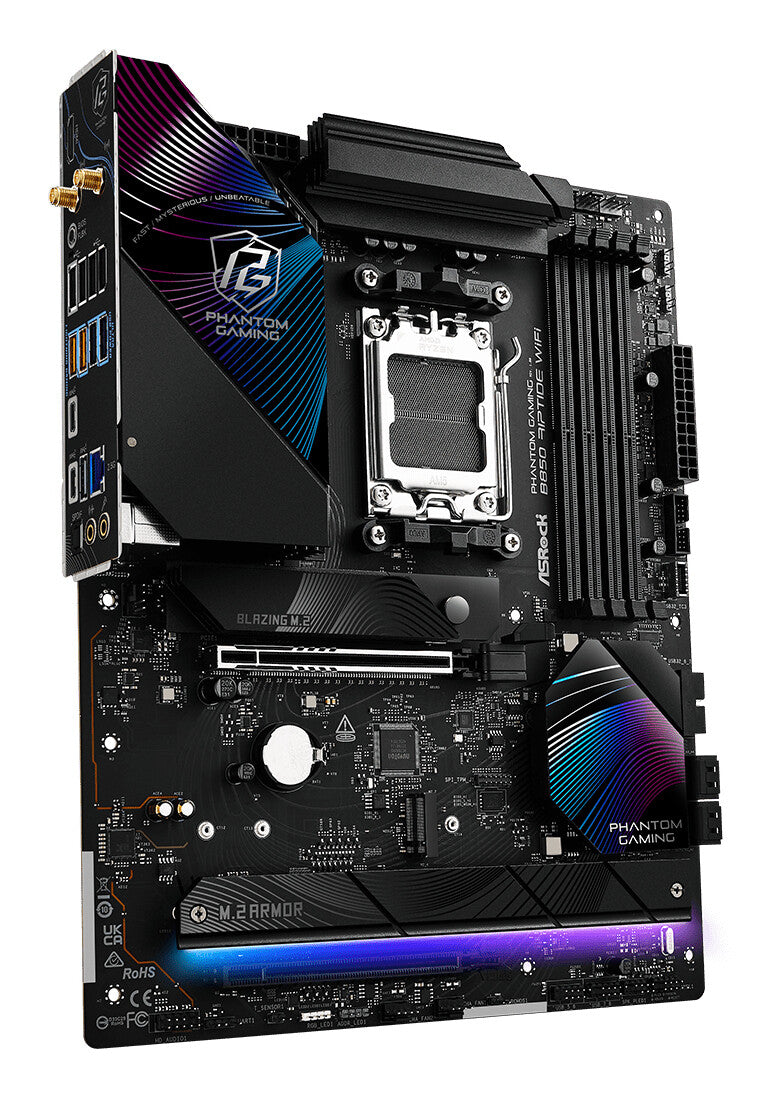 Asrock Phantom Gaming B850 Riptide WiFi AMD B850 AM5-sockel ATX