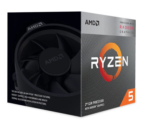 AMD Ryzen 5 3400G processorer 3,7 GHz 4 MB L3 Låda
