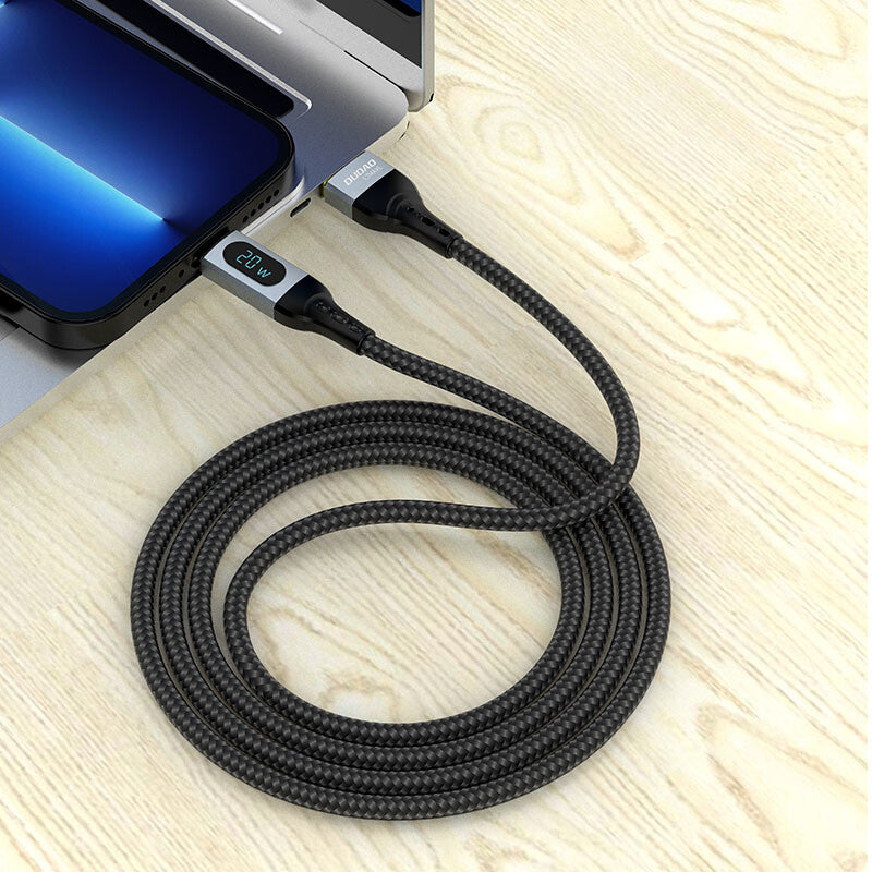 DUDAO Kabel USB USB-A - USB-C 1 m Czarny 6973687243678 - Kabel - Digital/Daten USB-kablar USB A USB C Svart