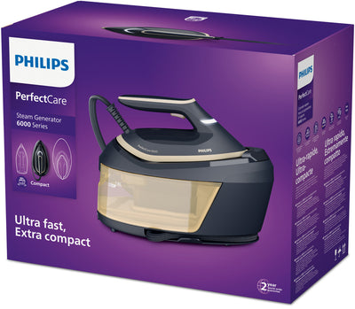 Philips PSG6066/20 ångstrykjärnsladdare 2400 W 1,8 l SteamGlide Advanced Blå, Guld