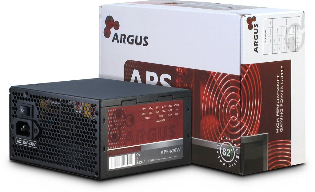 Inter-Tech Argus APS strömförsörjningsenheter 620 W 20+4 pin ATX ATX Svart