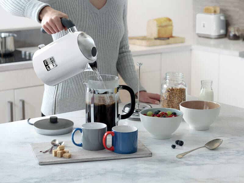 Kenwood ZJX650WH vattenkokare 1 l 2200 W Silver, Vit