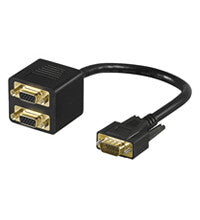 Goobay 1 x SVGA / 2 x SVGA VGA-kabel VGA (D-Sub) 2 x VGA (D-Sub) Svart