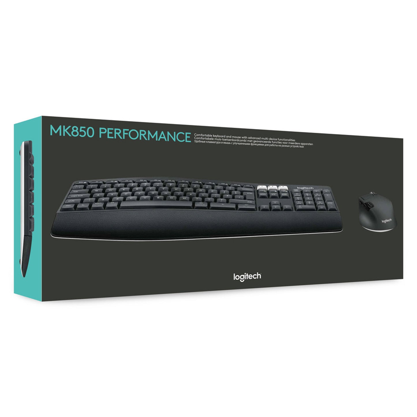 Logitech 920-008221 tangentbord Mus inkluderad Universal Trådlös RF + Bluetooth QWERTZ tyska Svart