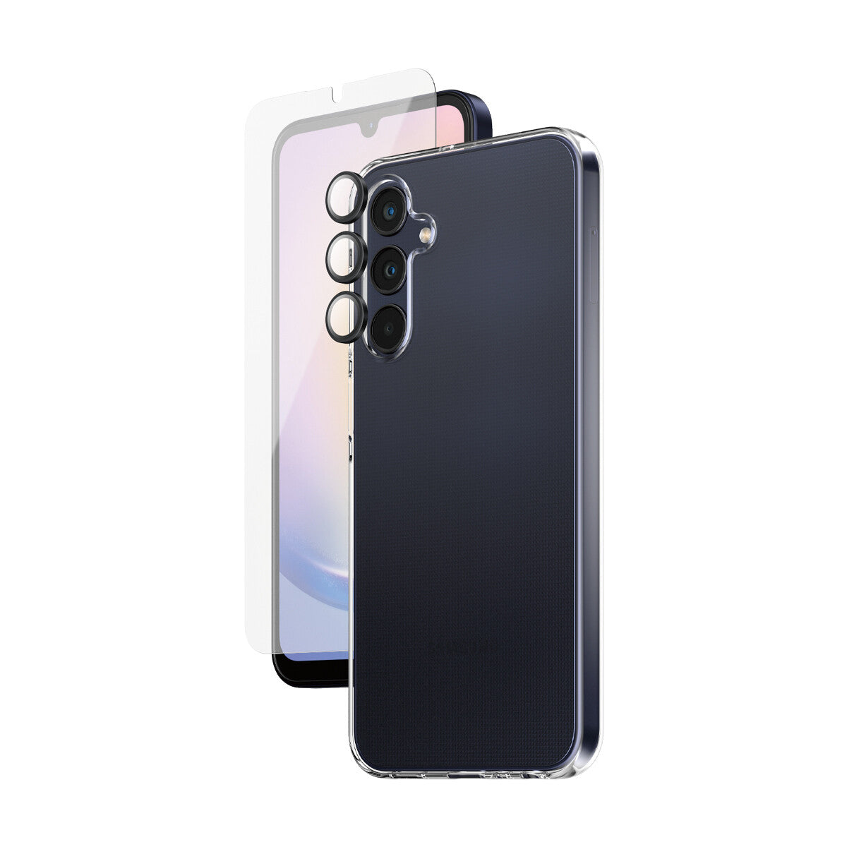 PanzerGlass SAFE. by 3-in-1 Pack Samsung New A24 5G Genomskinligt skärmskydd 1 styck