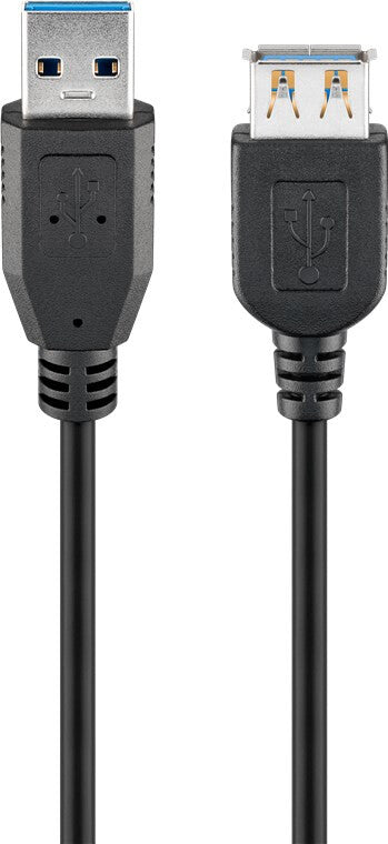 Goobay 95726 USB-kablar USB 3.2 Gen 1 (3.1 Gen 1) 5 m USB A Svart