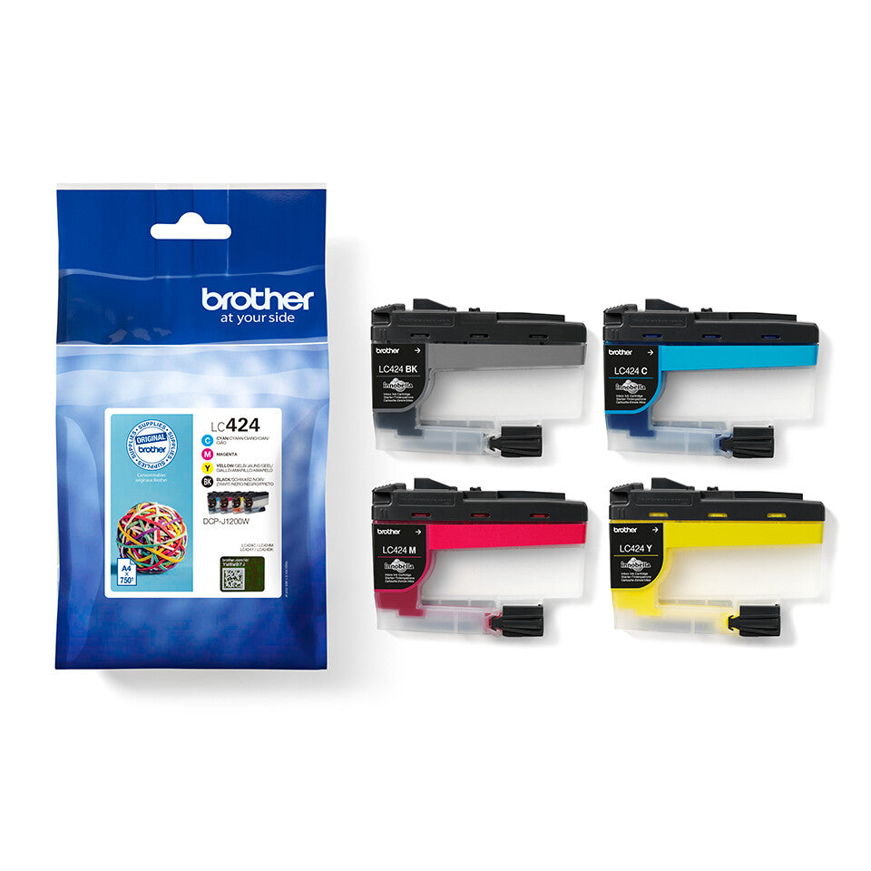 Brother LC424VAL bläckpatroner 4 styck Original Svart, Cyan, Magenta, Gul