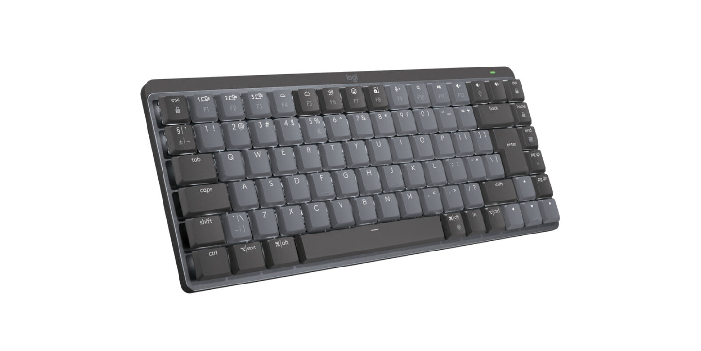 Logitech 920-010780 tangentbord Kontor Trådlös RF + Bluetooth QWERTY Amerikanskt internationellt grafit, Grå