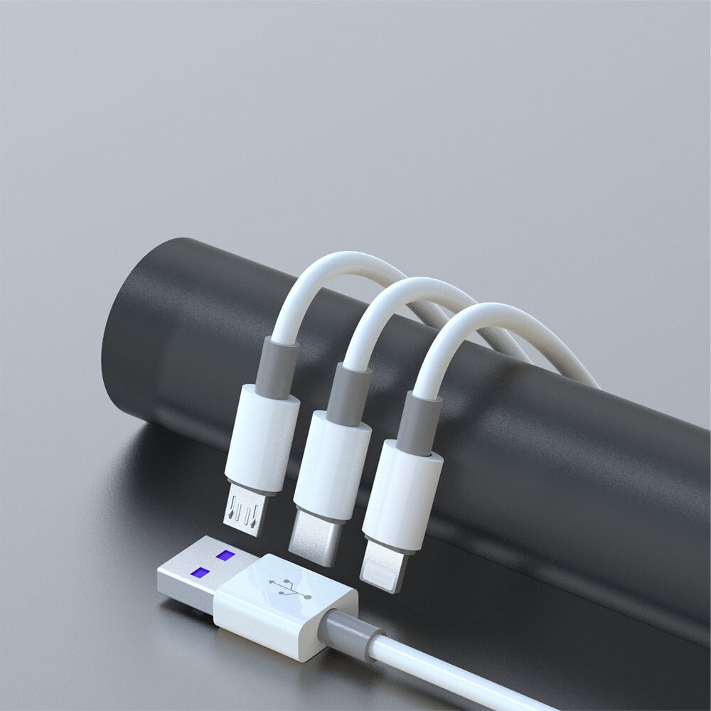 DUDAO L8s Upgrade 3in1 USB cable USB-kablar 1,2 m USB A USB C/Micro USB-A/Lightning Vit
