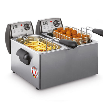 Fritel FR 1850 DUO Dubbel 6 l Fristående 4400 W Fritös Rostfritt stål