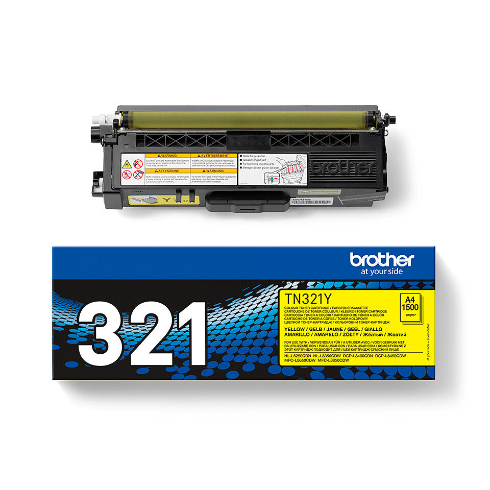 Brother TN-321Y Tonerkassett 1 styck Original Gul