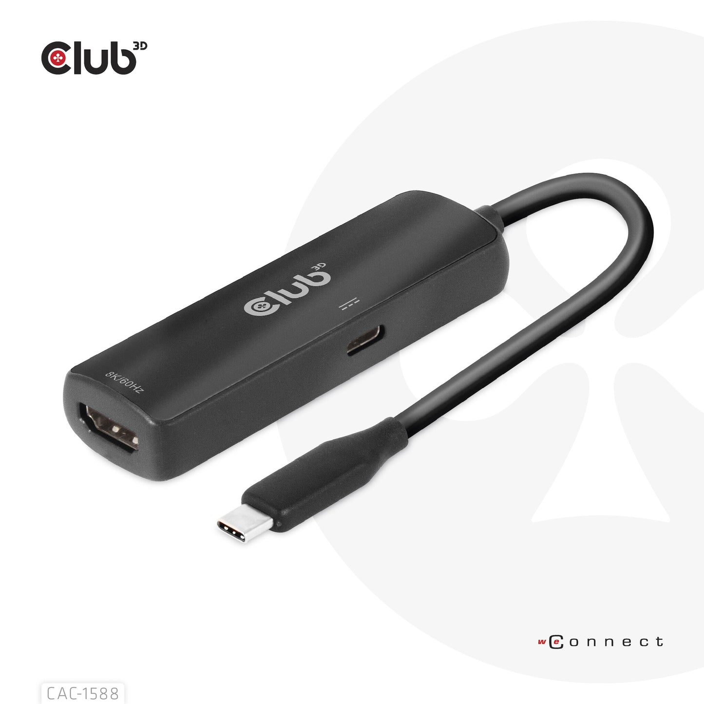 CLUB3D CAC-1588 videokabeladapter 0,17 m USB Type-C HDMI Svart