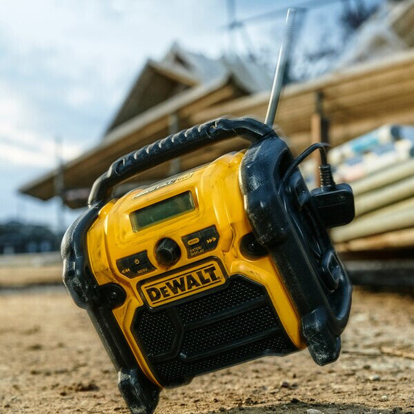 DeWALT DCR020-QW radioapparater Bärbar Digital Svart, Gul