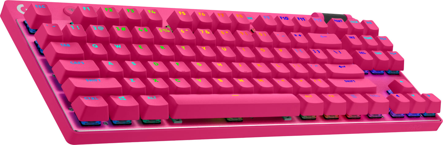 Logitech G PRO X TKL tangentbord Spela Trådlös RF + Bluetooth QWERTY Amerikanskt internationellt Magenta