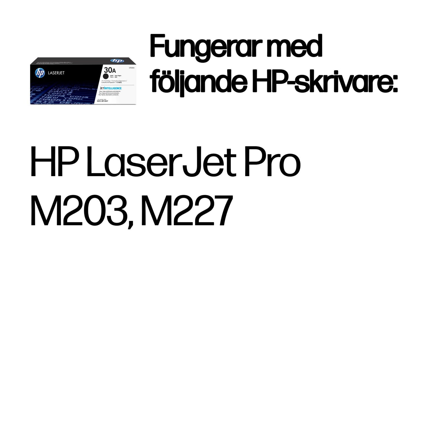 HP 30A svart original LaserJet-tonerkassett