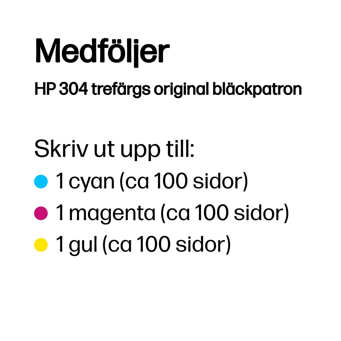 HP 304 trefärgs original bläckpatron