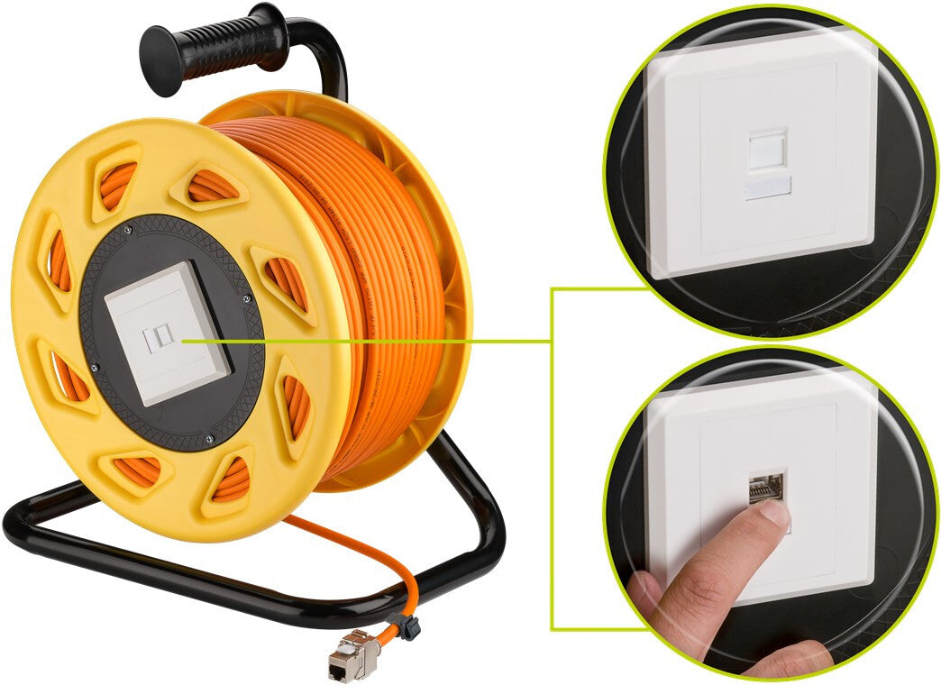 Goobay 58934 nätverkskablar Orange 50 m Cat7a S/FTP (S-STP)