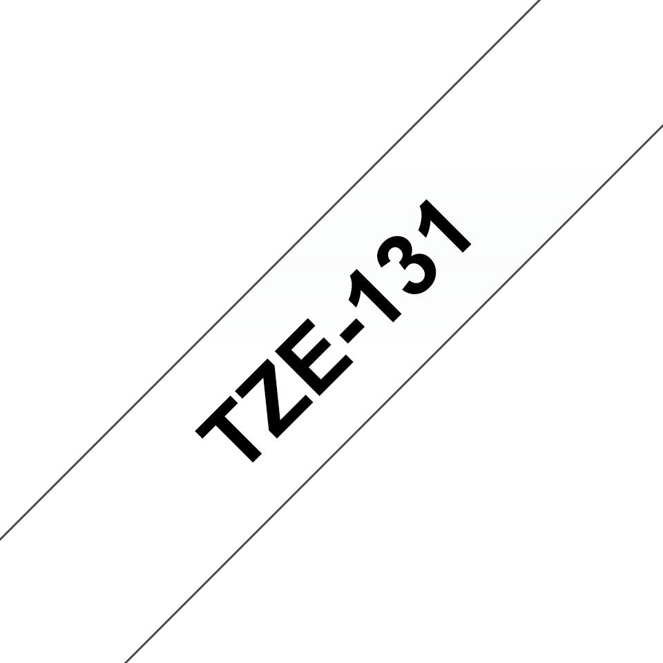 Brother TZE-131 etikett-tejp Svart på transparent