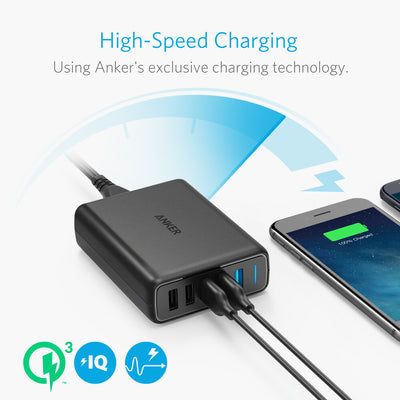 Anker PowerPort Speed 5 Universal Svart AC inomhus