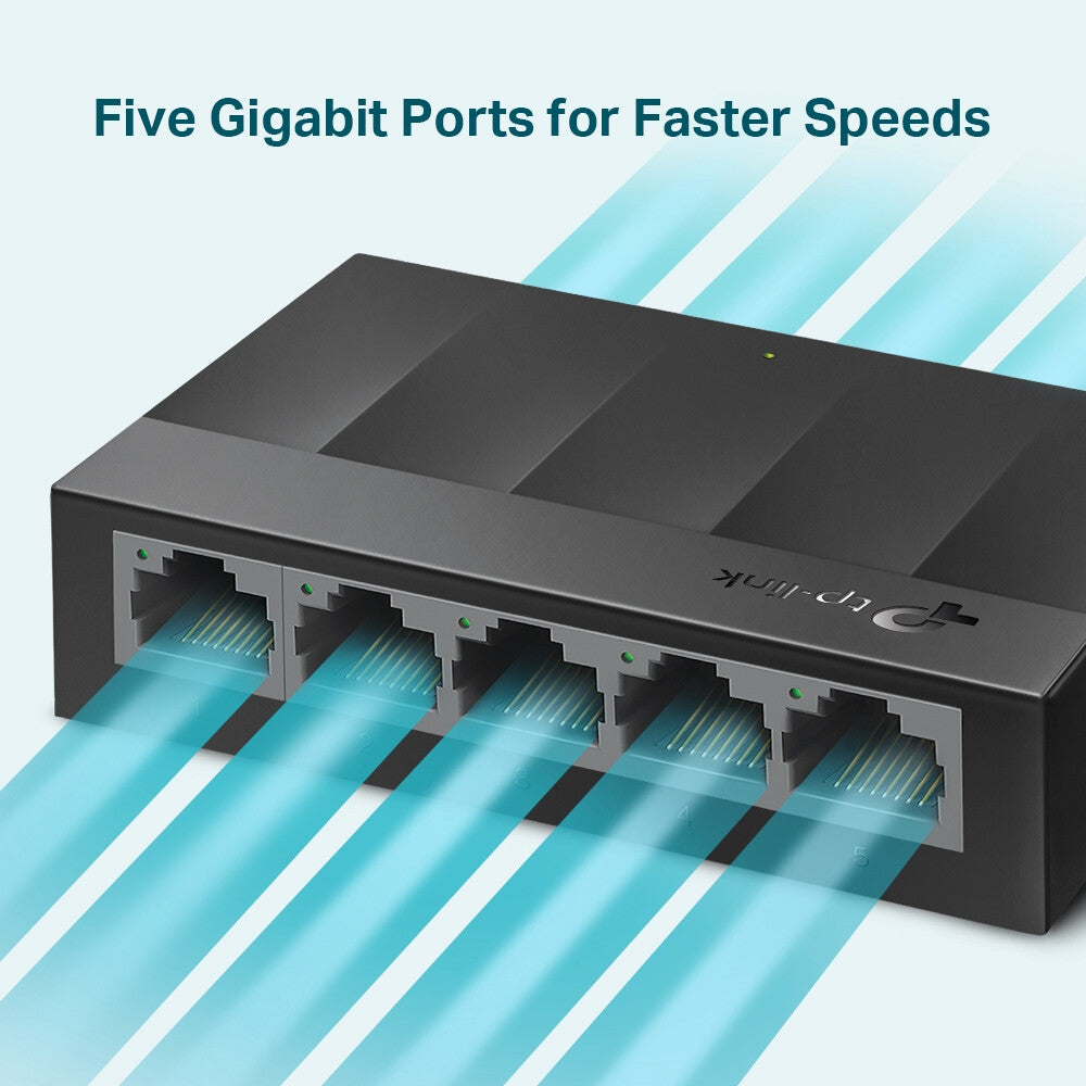 TP-Link LS1005G nätverksswitchar Ohanterad Gigabit Ethernet (10/100/1000) Svart