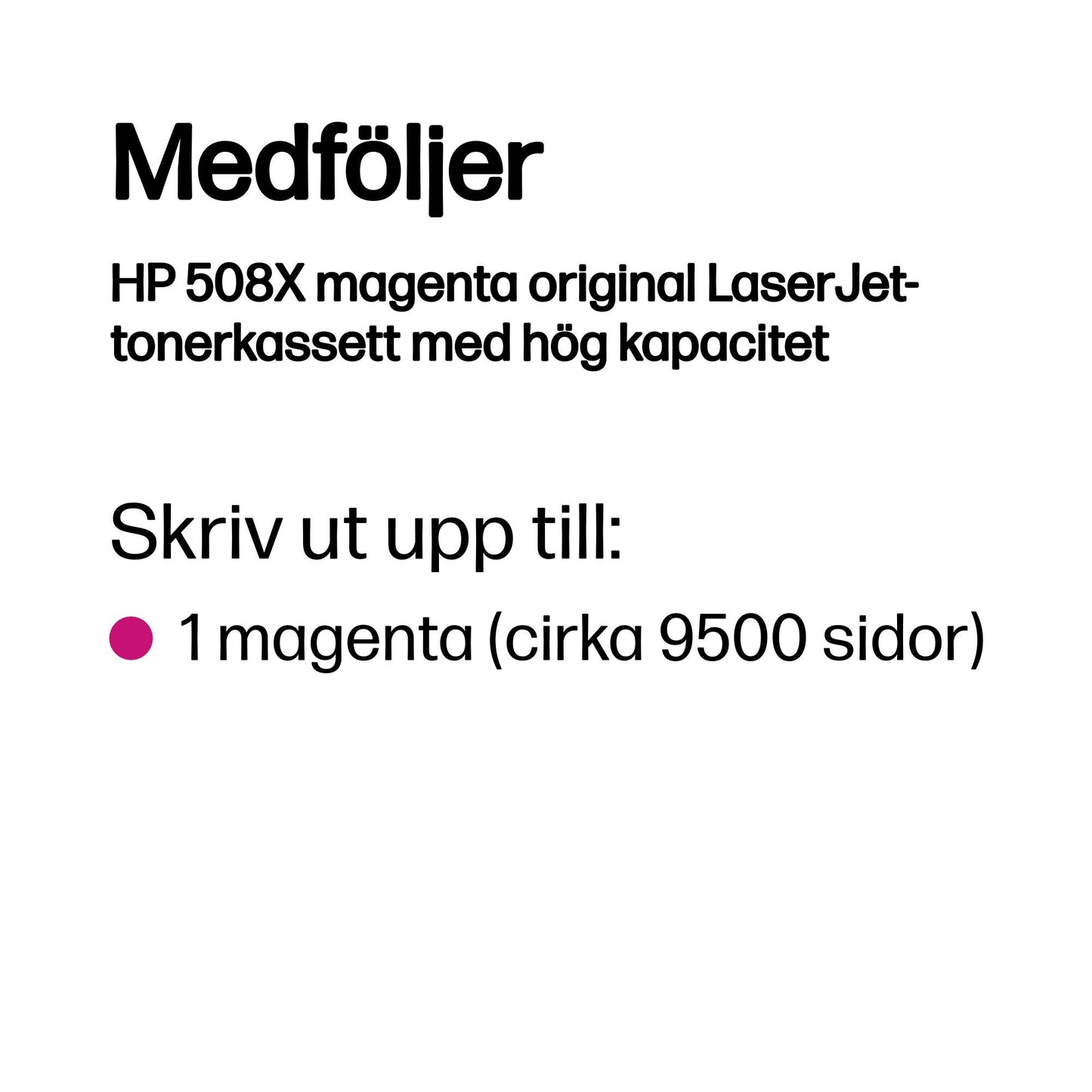 HP 508X magenta original LaserJet-tonerkassett med hög kapacitet