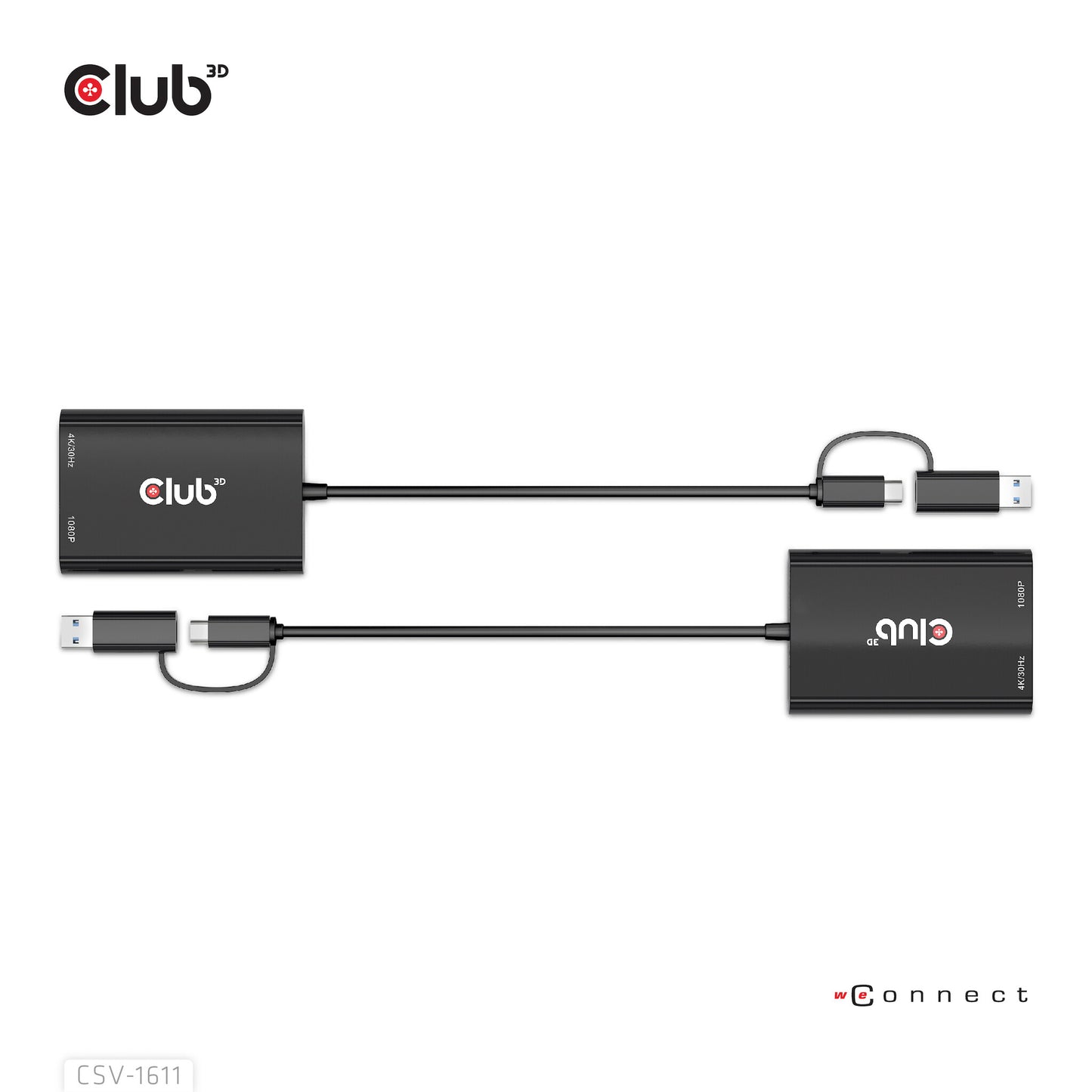 CLUB3D CSV-1611 USB-grafikadapter 3840 x 2160 pixlar Svart