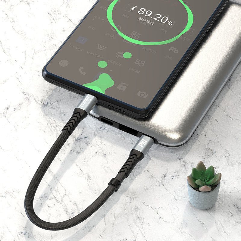 DUDAO L10C USB-C to 23cm. - Digital/Daten USB-kablar 0,23 m USB C Svart, Grå