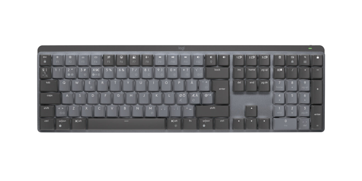 Logitech 920-010753 tangentbord Kontor Trådlös RF + Bluetooth QWERTY Nordic grafit, Grå